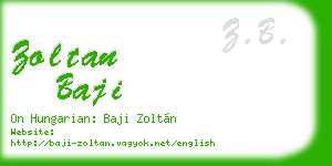 zoltan baji business card